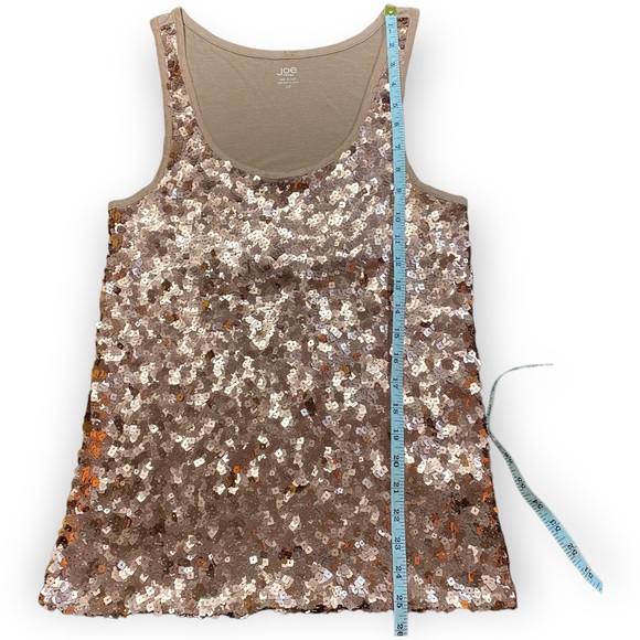 2for$25 Joe Fresh Rose Gold Pink Sequin Tank Top Size Small - Picture 10 of 12
